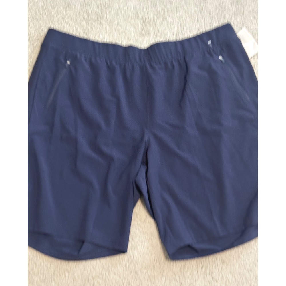 Livi Lane Bryant Active Shorts Navy Blue Plus Size 26/28 Wicking Zipper Pockets